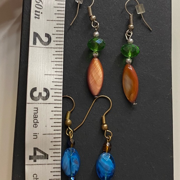 Bohemian Colorful Beaded Dangle Earrings Set - Picture 6 of 9